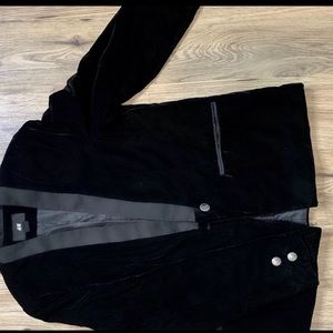 Chic black suede blazer